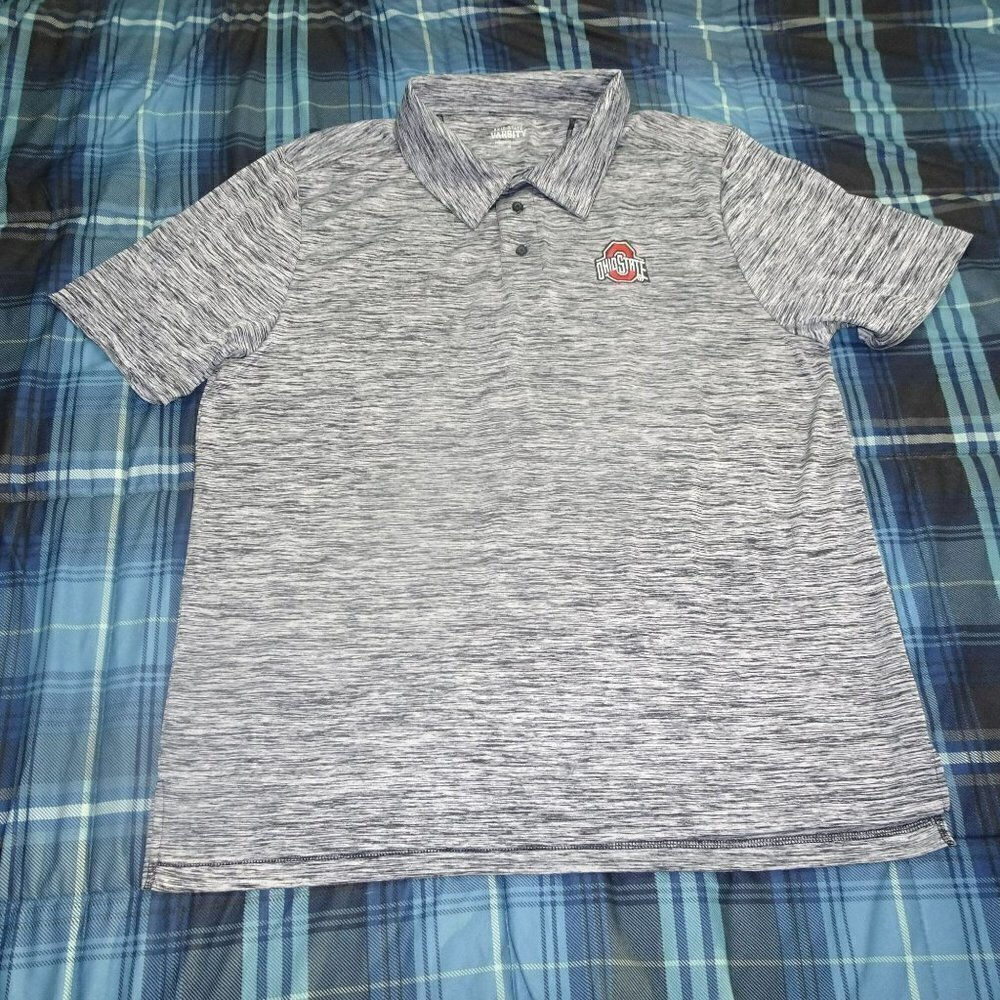 NCAA Ohio State Buckeyes Gray Polo Shirt Size X-Large
